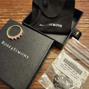 Ross-Simons Gold Band with Rubys Size 9